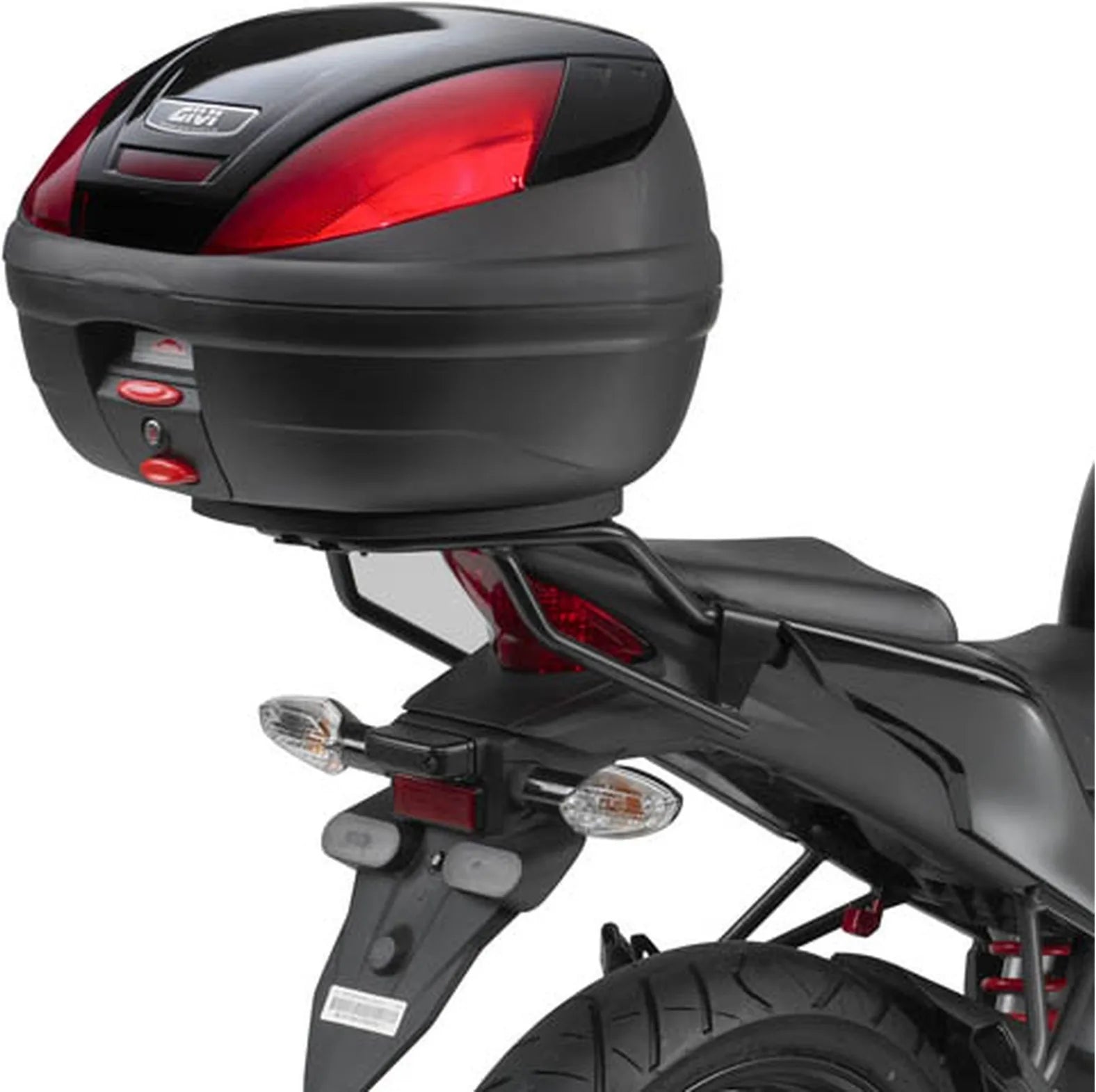 Motorradkoffer Monolock Schwarz Tech 29 Lt Technopolymer - Givi Kompatibel Mit Honda Cbr 125 R (2011-2017)