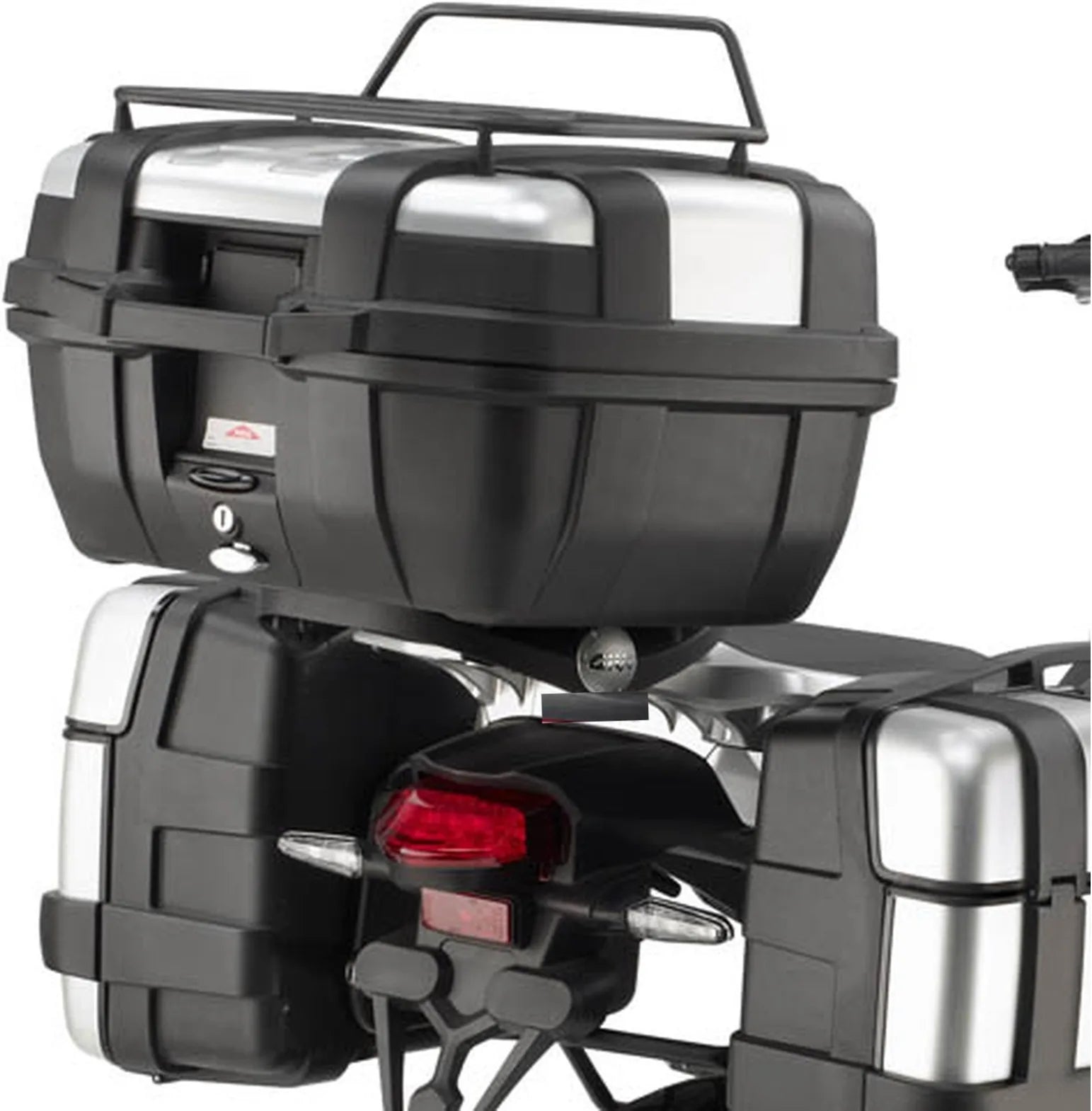 Motorradkoffer Monokey Trekker Aluminium Schwarz 52 Lt Trekker Aluminium - Givi Kompatibel Mit Honda Crosstourer 1200 - Dct (2012-2019)