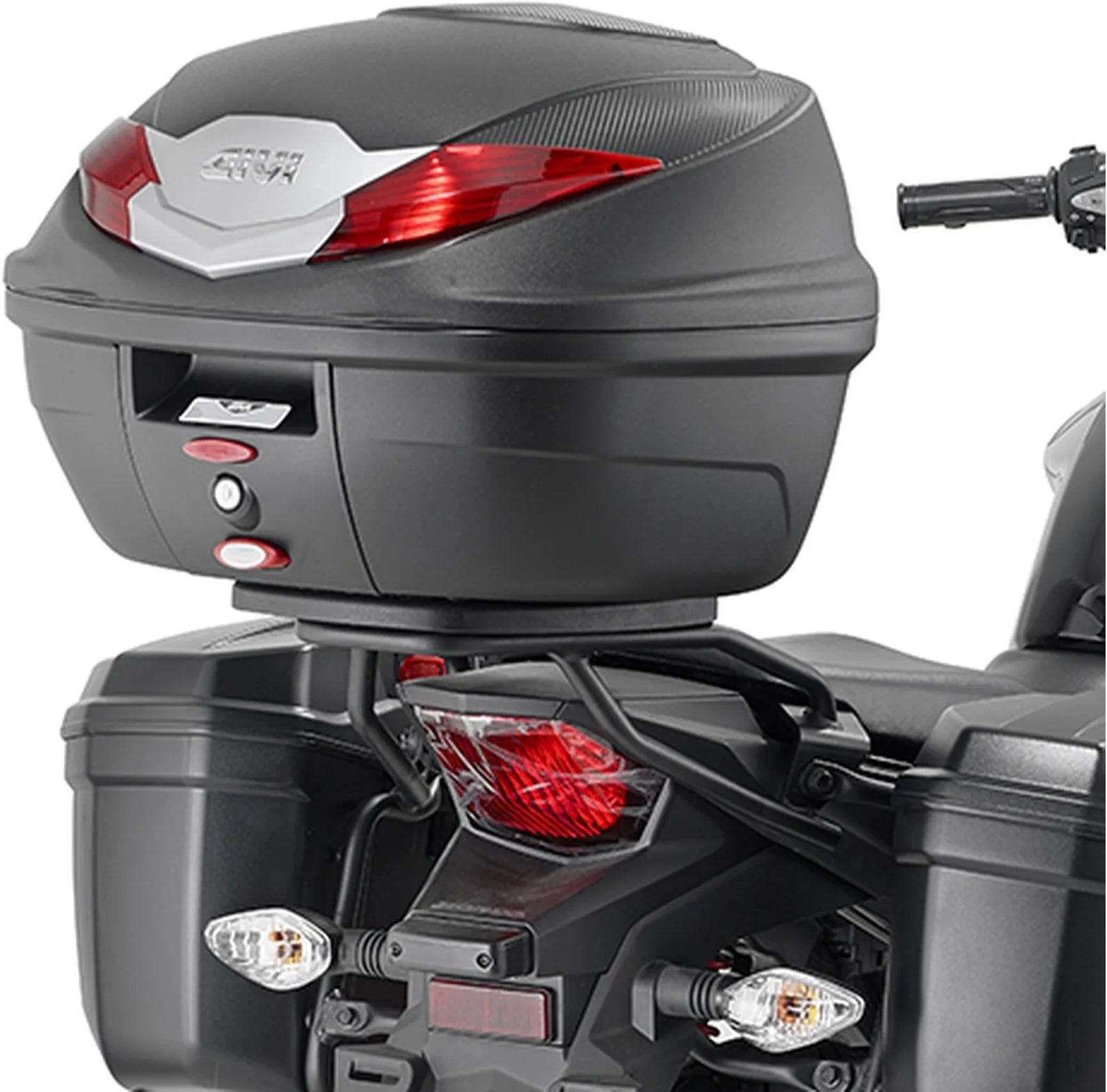 Motorradkoffer Monolock Schwarz Tech 29 Lt Technopolymer - Givi Kompatibel Mit Honda Cb 125 F (2015-2020)