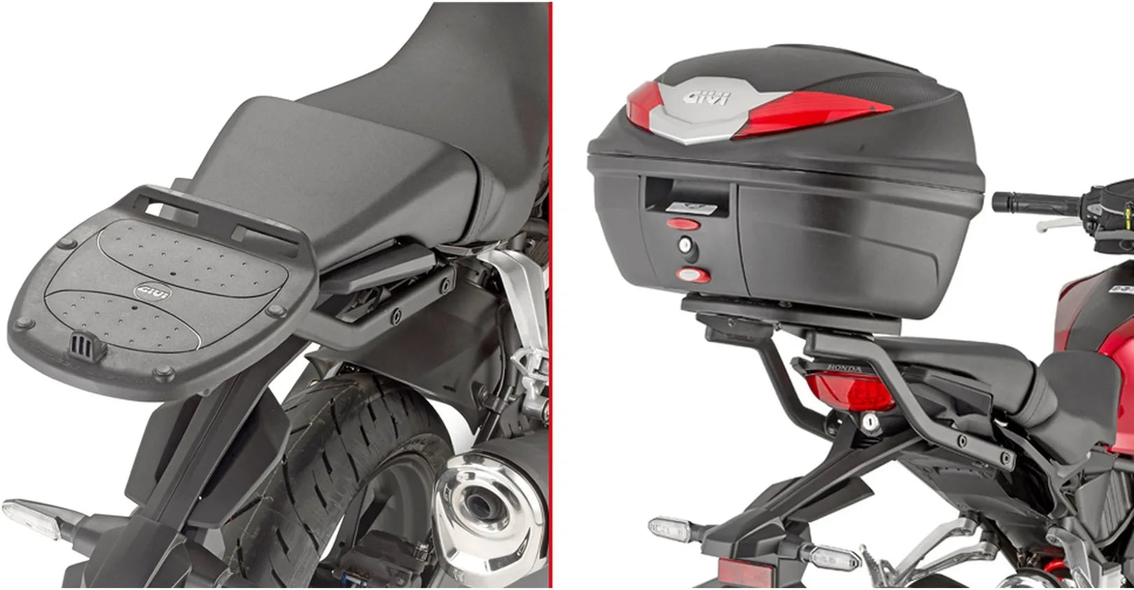 Motorradkoffer Monolock Schwarz Tech 29 Lt Technopolymer - Givi Kompatibel Mit Honda Cb 125 R (2018-2020)