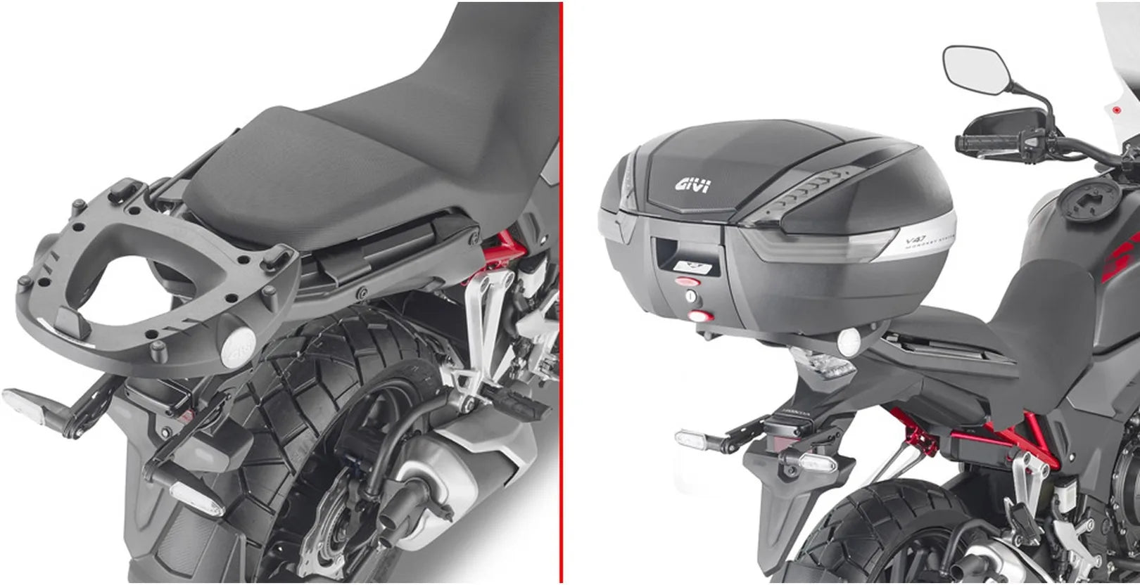 Motorradkoffer Monolock Schwarz Tech 29 Lt Technopolymer - Givi Kompatibel Mit Honda Cb 500 X (2019-2023)