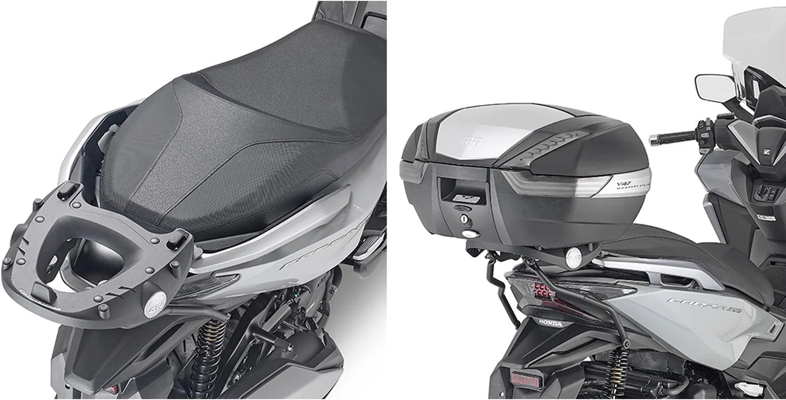 Motorradkoffer Monolock Alpina Aluminium 44 Lt Alpina Aluminium - Givi Kompatibel Mit Honda Forza 125 (2021-2022)