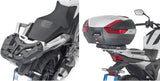 Motorradkoffer Monolock Schwarz Tech 30 Lt C30Nt Für Original Gepäckgitter Technopolymer - Givi Kompatibel Mit Honda Nc 750 X (2025)