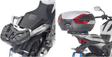 Monokey Black Top Case - 33 Lt For Original Rack Nylon - Givi Compatible With Honda Nc 750 X (2021-2024)