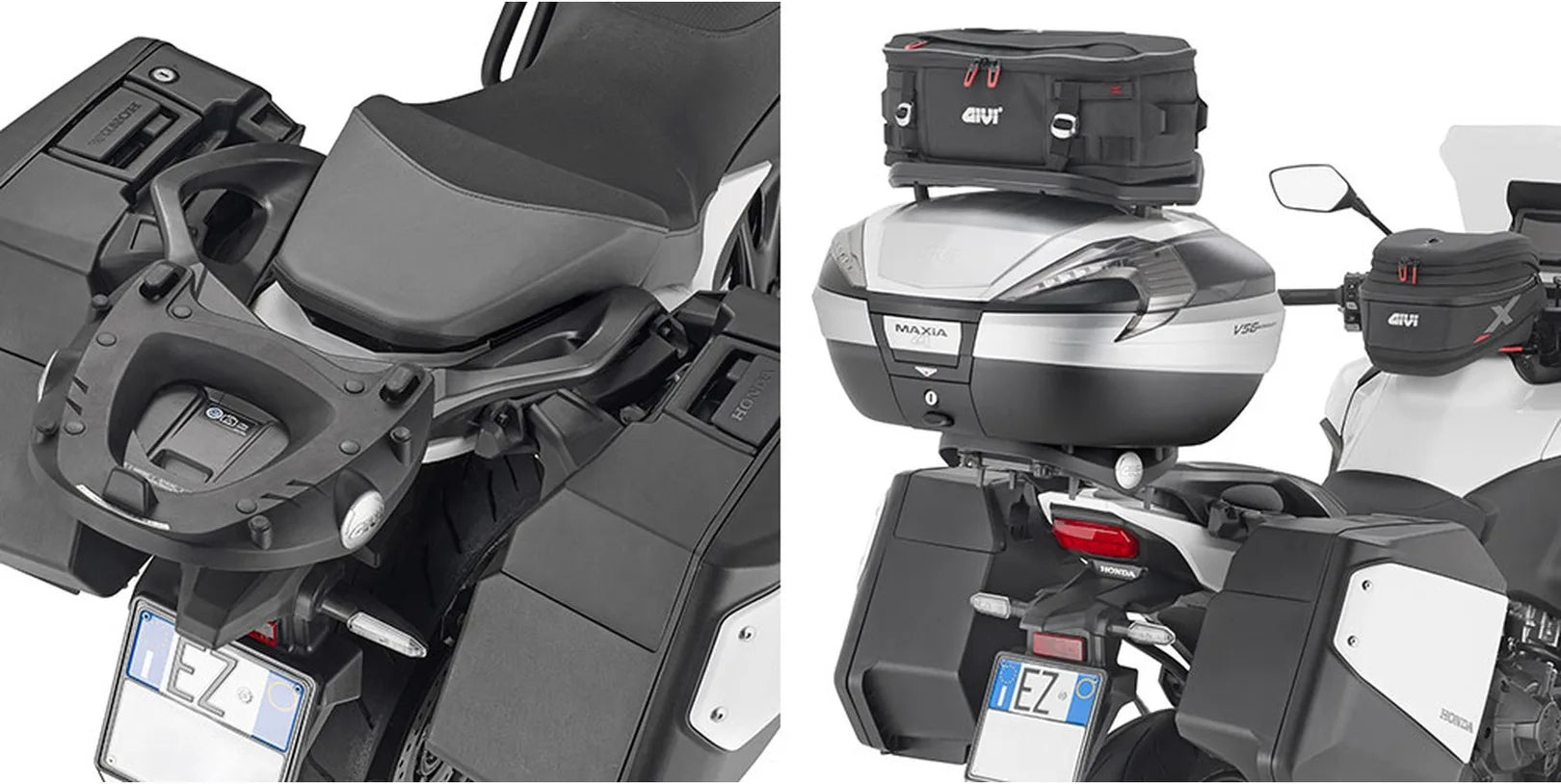 Motorradkoffer Monolock Schwarz Tech 30 Lt Technopolymer - Givi Kompatibel Mit Honda Nt 1100 (2025)