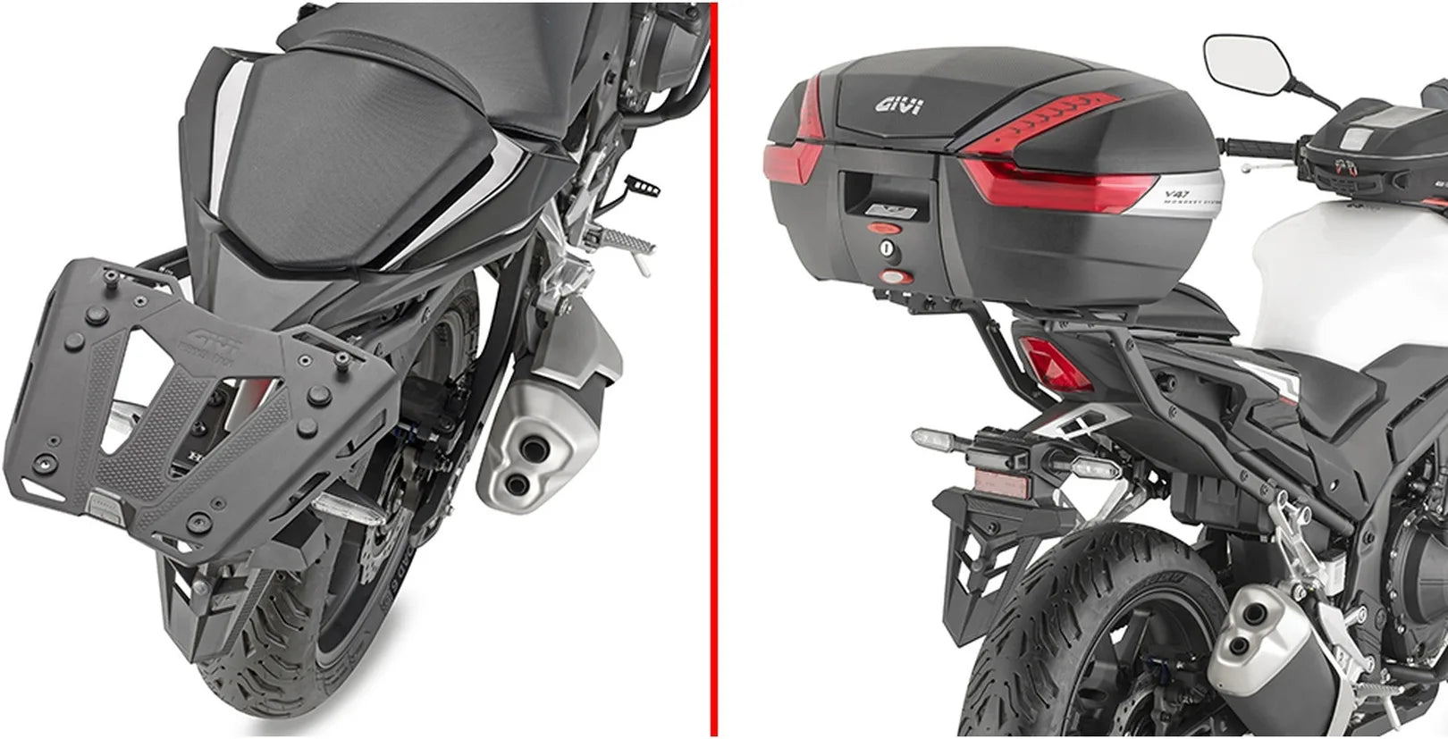 Motorradkoffer Monolock Schwarz 29 Lt Technopolymer - Givi Kompatibel Mit Honda Cb 500 Hornet (2024)