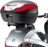 Monolock Black Tech Top Case - 30 Lt Technopolymer - Givi Compatible With Piaggio Mp3 500 Business (2012-2013)