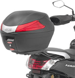 Motorradkoffer Monolock Silber 32 Lt Technopolymer - Givi Kompatibel Mit Yamaha N-Max 125 - 155 (2015-2020)