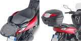 Monolock Black Tech Top Case - 30 Lt Technopolymer - Givi Compatible With Yamaha N-Max 125 - 155 (2021-2024)