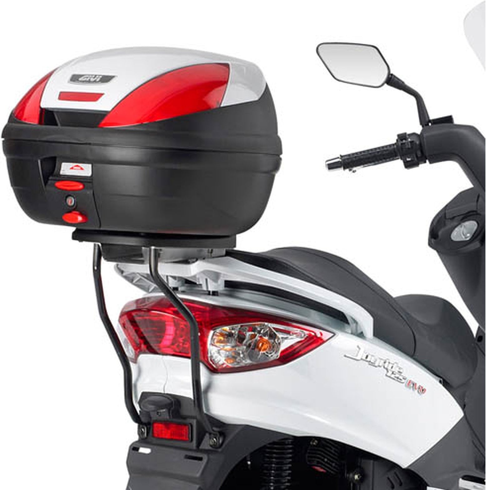 Monolock Black Top Case - 30 Lt Technopolymer - Givi Compatible With Sym Joyride 125 - 200 Evo (2009-2022)