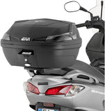 Monolock Blade Black Tech Top Case - 47 Lt Blade Technopolymer - Givi Compatible With Suzuki Uh 125 - 200 Burgman K7 K8 K9 (2006-2013)