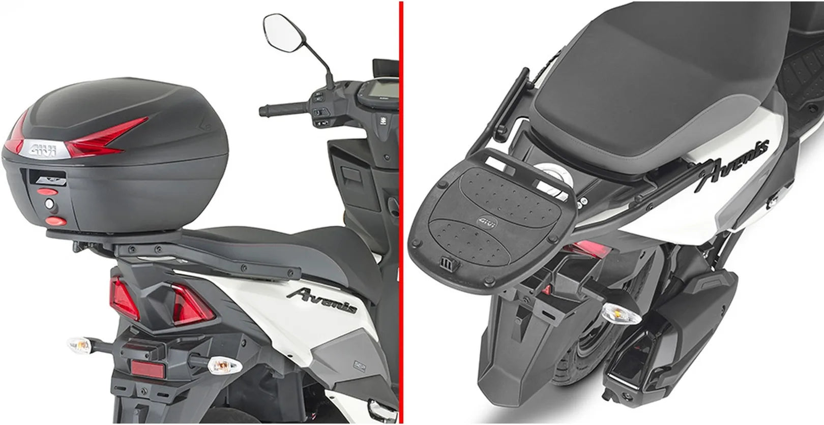 Motorradkoffer Monolock Schwarz Tech 30 Lt Technopolymer - Givi Kompatibel Mit Suzuki Avenis 125 (2023-2024)