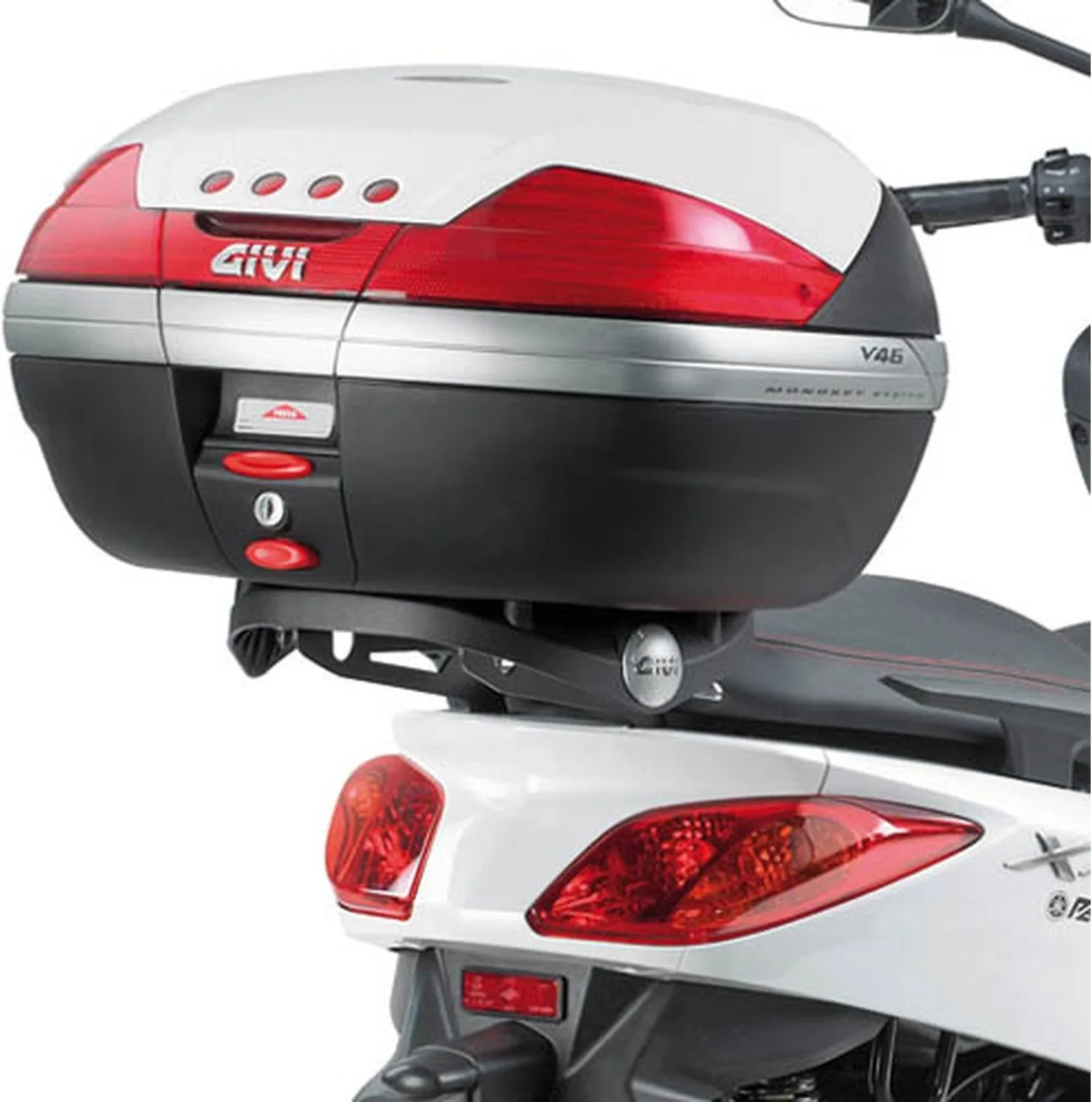 Motorradkoffer Monokey Trekker Aluminium Schwarz 46 Lt Trekker Aluminium - Givi Kompatibel Mit Mbk Skycruiser 125 (2010-2012)