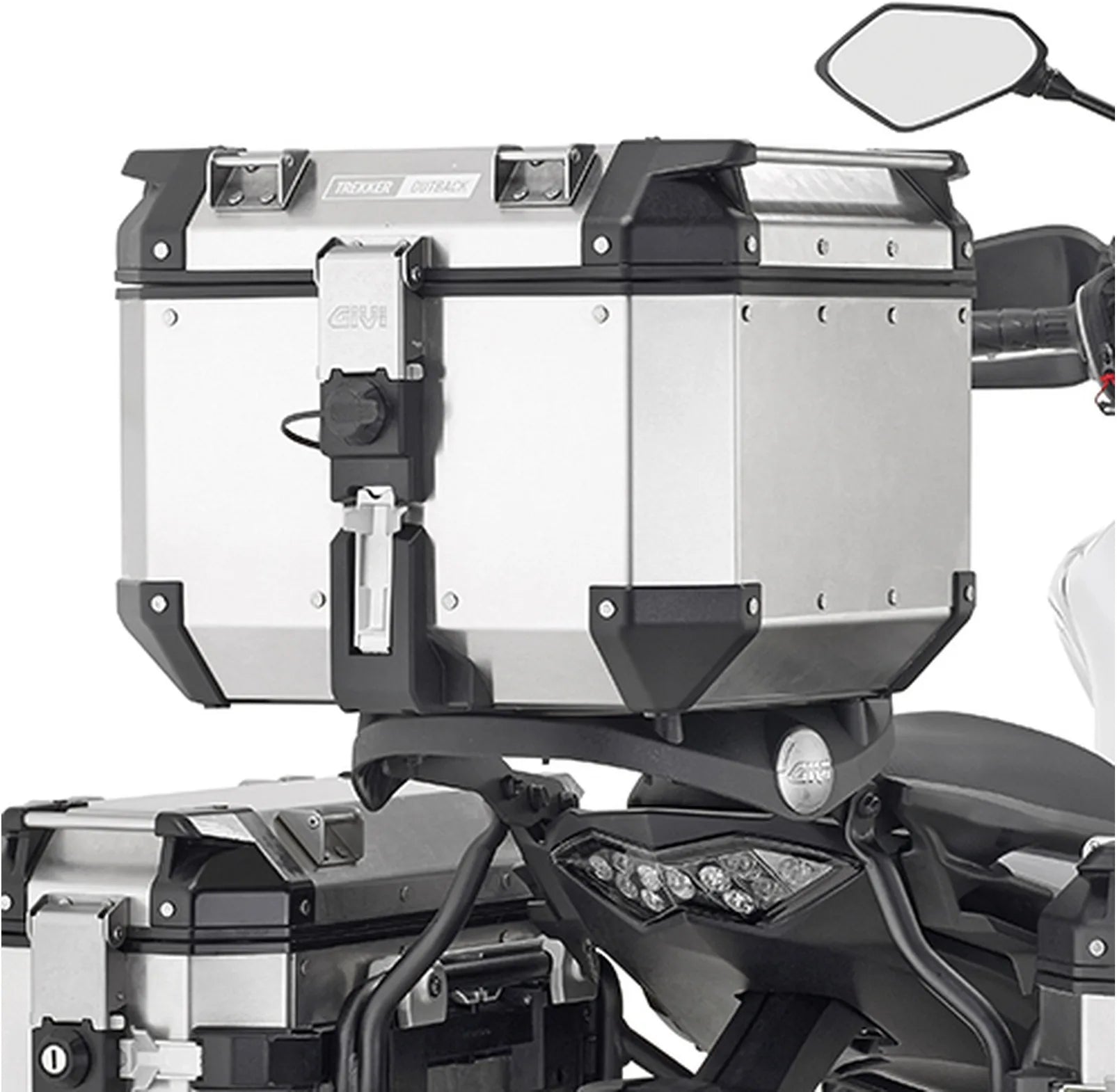 Motorradkoffer Monokey Trekker Alaska Aluminium 56 Lt Trekker Alaska Aluminium - Givi Kompatibel Mit Kawasaki Versys 650 (2022-2024)