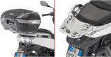 Motorradkoffer Monolock Blade Schwarz 47 Lt Für Original Gepäckgitter Blade Technopolymer - Givi Kompatibel Mit Bmw C 400 Gt (2019-2024)