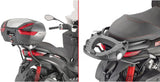 Monokey Silver Tech Top Case - 47 Lt Technopolymer - Givi Compatible With Piaggio Mp3 300 Hpe (2019-2024)