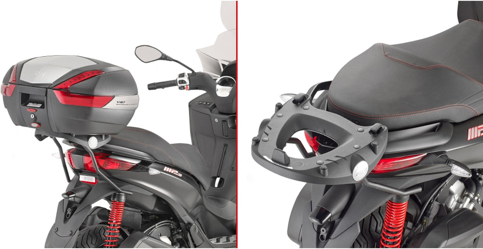 Monokey Trekker Dolomiti Aluminium Top Case - 46 Lt Trekker Dolomiti Aluminium - Givi Compatible With Piaggio Mp3 300 Hpe (2019-2024)