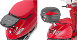 Monolock Riviera Black Top Case - 46 Lt Riviera Technopolymer - Givi Compatible With Piaggio Vespa Primavera 50 - 125 - 150 (2014-2024)