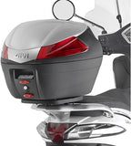 Monolock Black Tech Top Case - 29 Lt Technopolymer - Givi Compatible With Piaggio Liberty 50 - 125 - 150 (2016-2024)