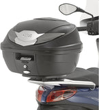 Monolock Simply Iv Black Tech Top Case - 45 Lt Simply Iv Technopolymer - Givi Compatible With Piaggio Medley S 125 - 150 I Get (2020-2024)
