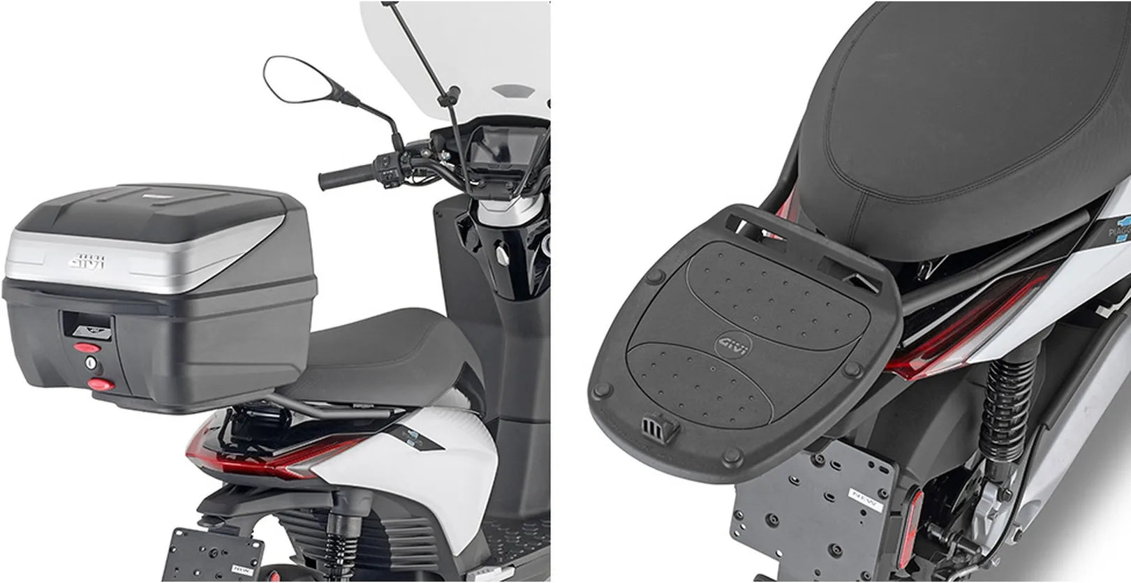Motorradkoffer Monolock Vision Schwarz Tech 34 Lt Vision Technopolymer - Givi Kompatibel Mit Piaggio Electric 1 E (2021-2024)