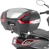 Motorradkoffer Monokey Schwarz 40 Lt Technopolymer - Givi Kompatibel Mit Kymco Downtown 350 I Abs (2015-2024)