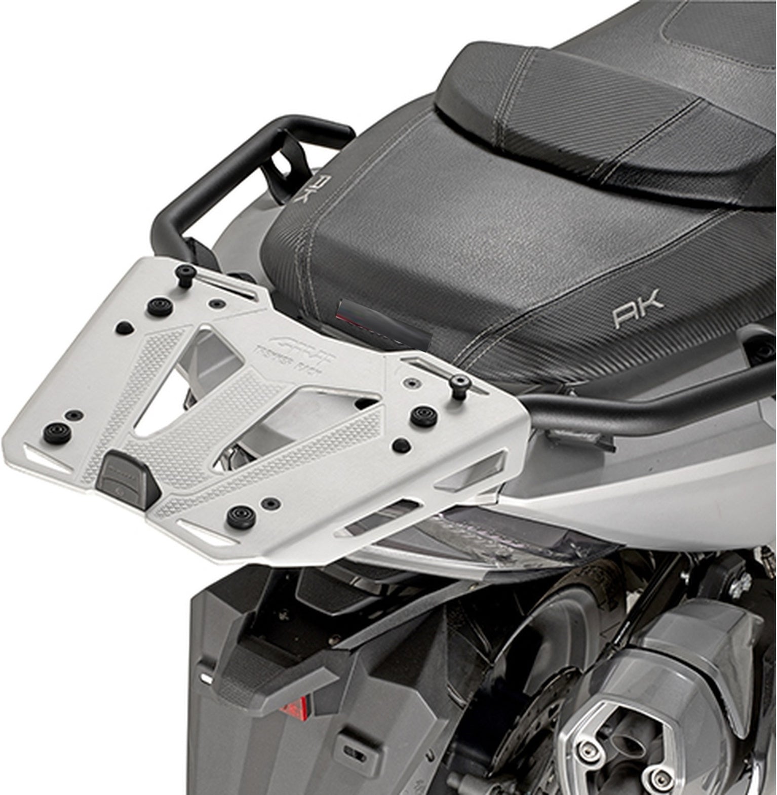 Monokey Trekker Outback Evo Smart Black Aluminium Top Case - 58 Lt Trekker Outback Evo Smart Aluminium - Givi Compatible With Kymco Ak 550 Ets (2017-2024)
