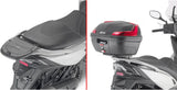Motorradkoffer Monolock Schwarz 30 Lt Technopolymer - Givi Kompatibel Mit Kymco Agility 300 - 350 R16 (2019-2024)
