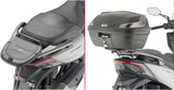 Motorradkoffer Monolock Schwarz 30 Lt Technopolymer - Givi Kompatibel Mit Kymco X-Town 125 - 300 City (2020-2024)