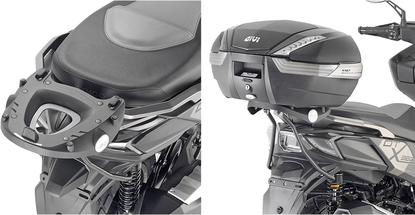 Monokey Trekker Alaska Aluminium Top Case - 56 Lt Trekker Alaska Aluminium - Givi Compatible With Kymco Dtx 360 125 - 300 - 350 (2021-2024)
