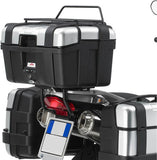 Motorradkoffer Monokey Silber Tech 47 Lt Technopolymer - Givi Kompatibel Mit Bmw G 650 Gs (2011-2017)