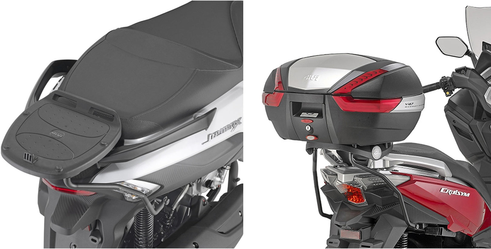 Monokey Trekker Outback Evo Smart Aluminium Top Case - 58 Lt Trekker Outback Evo Smart Aluminium - Givi Compatible With Sym Cruisym 300 (2017-2024)