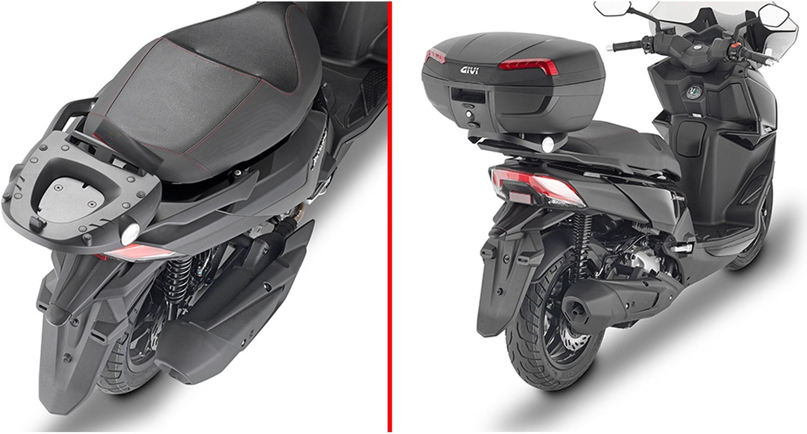 Monokey Black Tech Top Case - 40 Lt Technopolymer - Givi Compatible With Sym Joyride 300 (2022-2024)