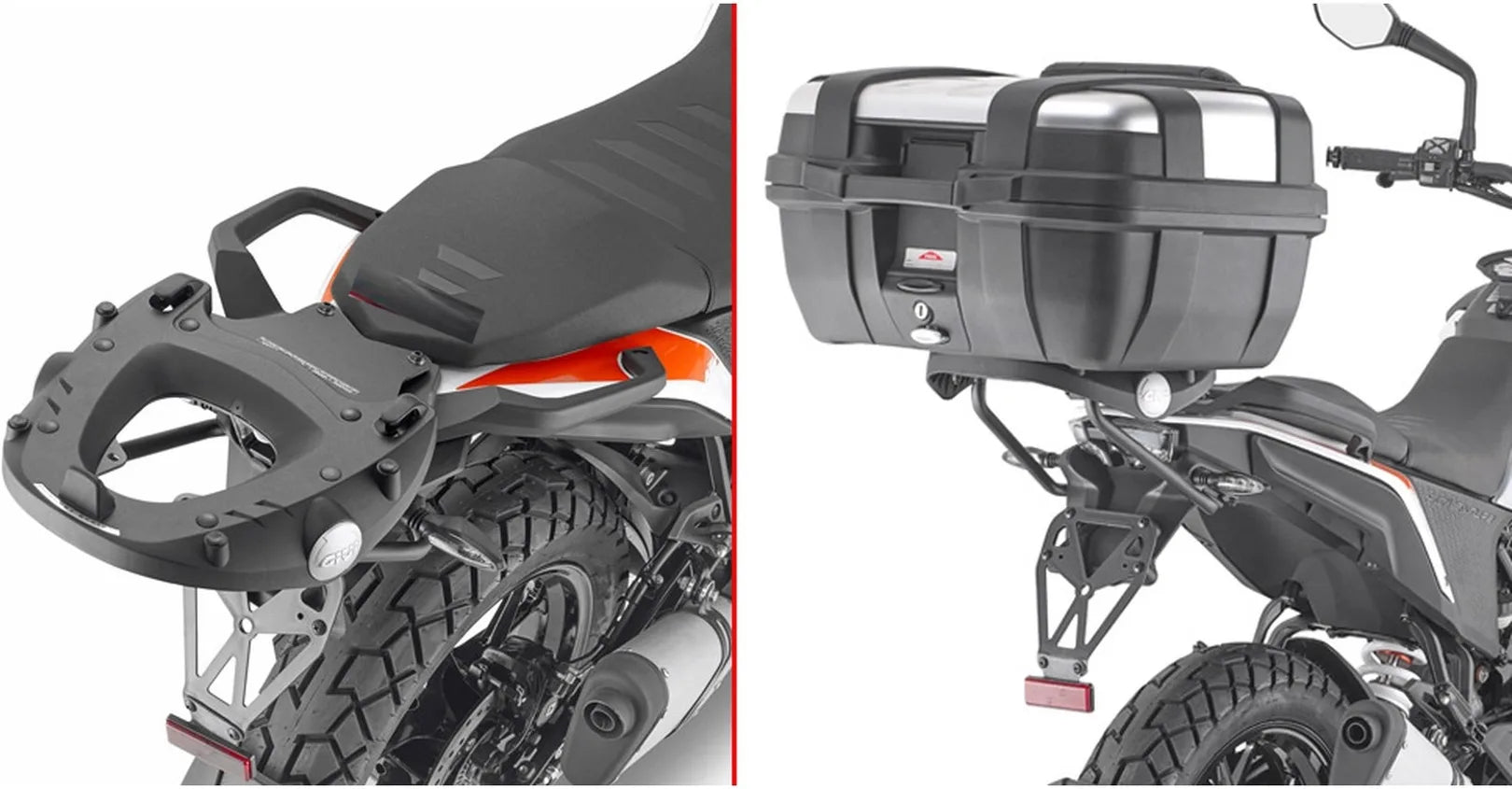 Motorradkoffer Monokey Schwarz Tech 40 Lt Technopolymer - Givi Kompatibel Mit Ktm 390 Adventure (2020-2024)