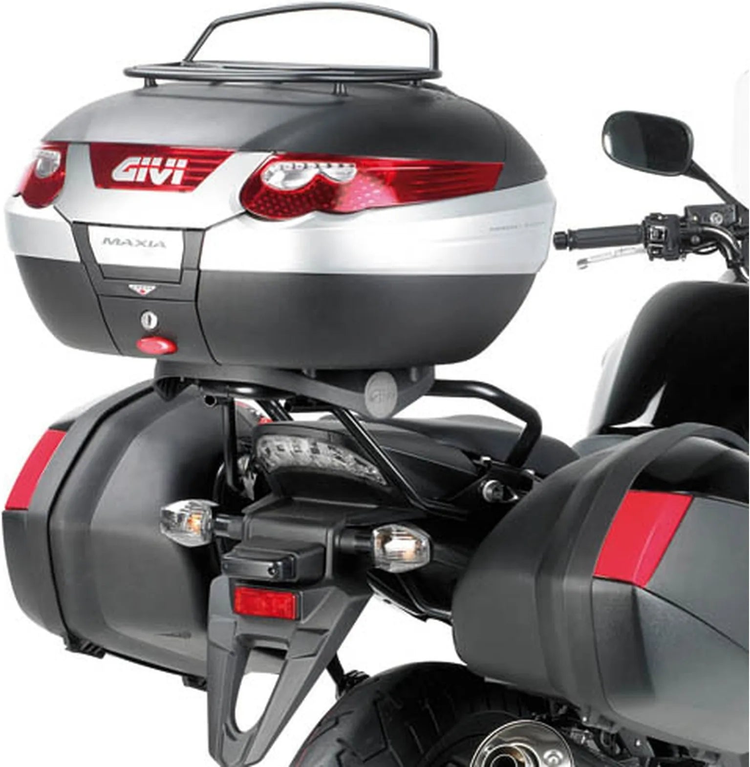Motorradkoffer Monokey Trekker Aluminium Schwarz 33 Lt Trekker Aluminium - Givi Kompatibel Mit Honda Cbf 1000 - St (2010-2014)