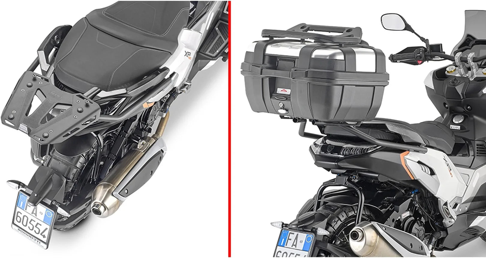 Motorradkoffer Monokey Trekker Lite Schwarz 52 Lt Trekker Lite Technopolymer - Givi Kompatibel Mit Peugeot Xp 400 Gt (2023)