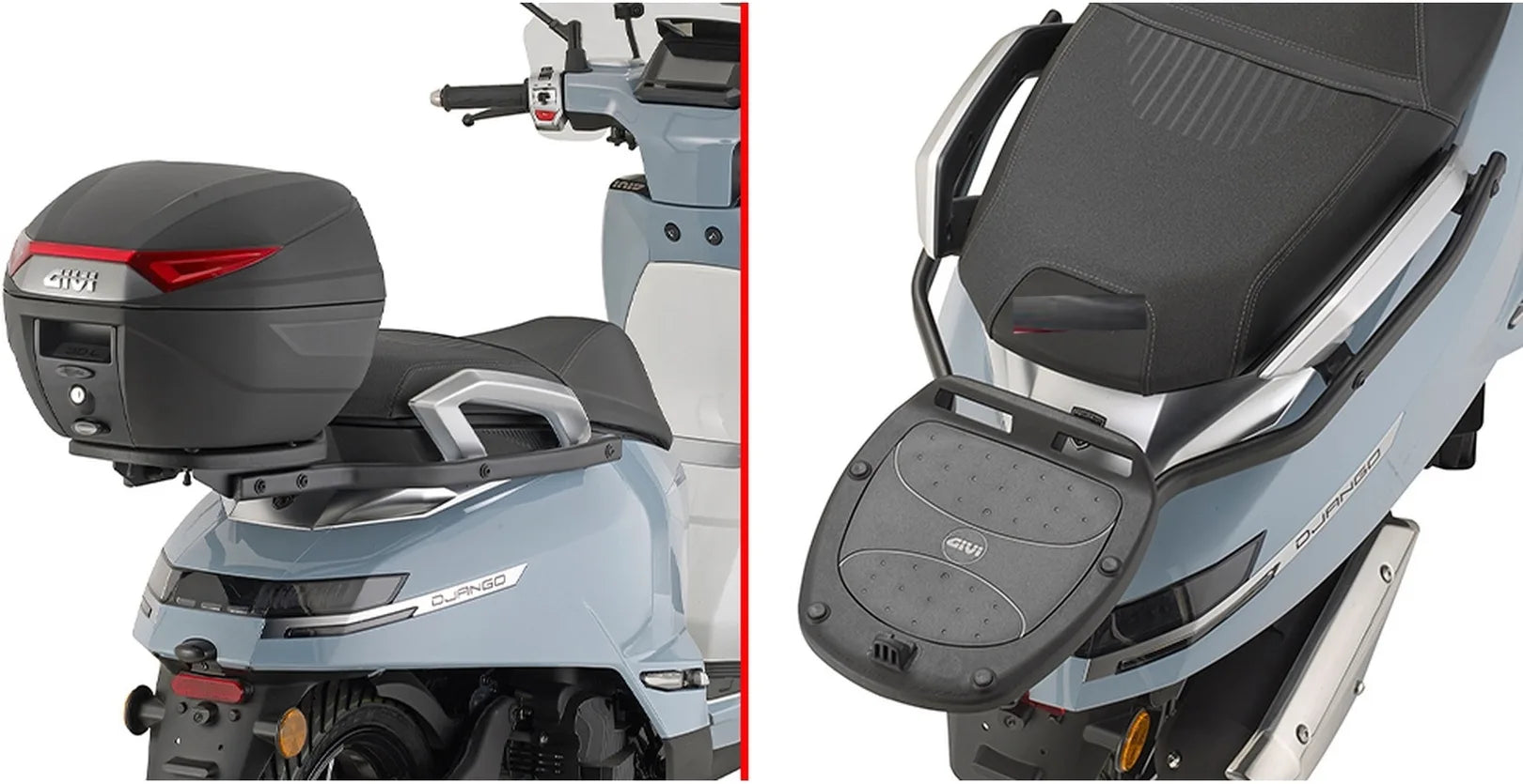 Motorradkoffer Monokey Schwarz Tech 40 Lt Technopolymer - Givi Kompatibel Mit Peugeot Django Evo 125 (2025)