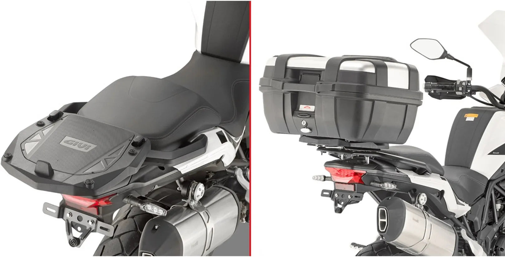 Motorradkoffer Monokey Arena Schwarz Tech 45 Lt Arena Technopolymer - Givi Kompatibel Mit Benelli Trk 502 X (2020-2024)