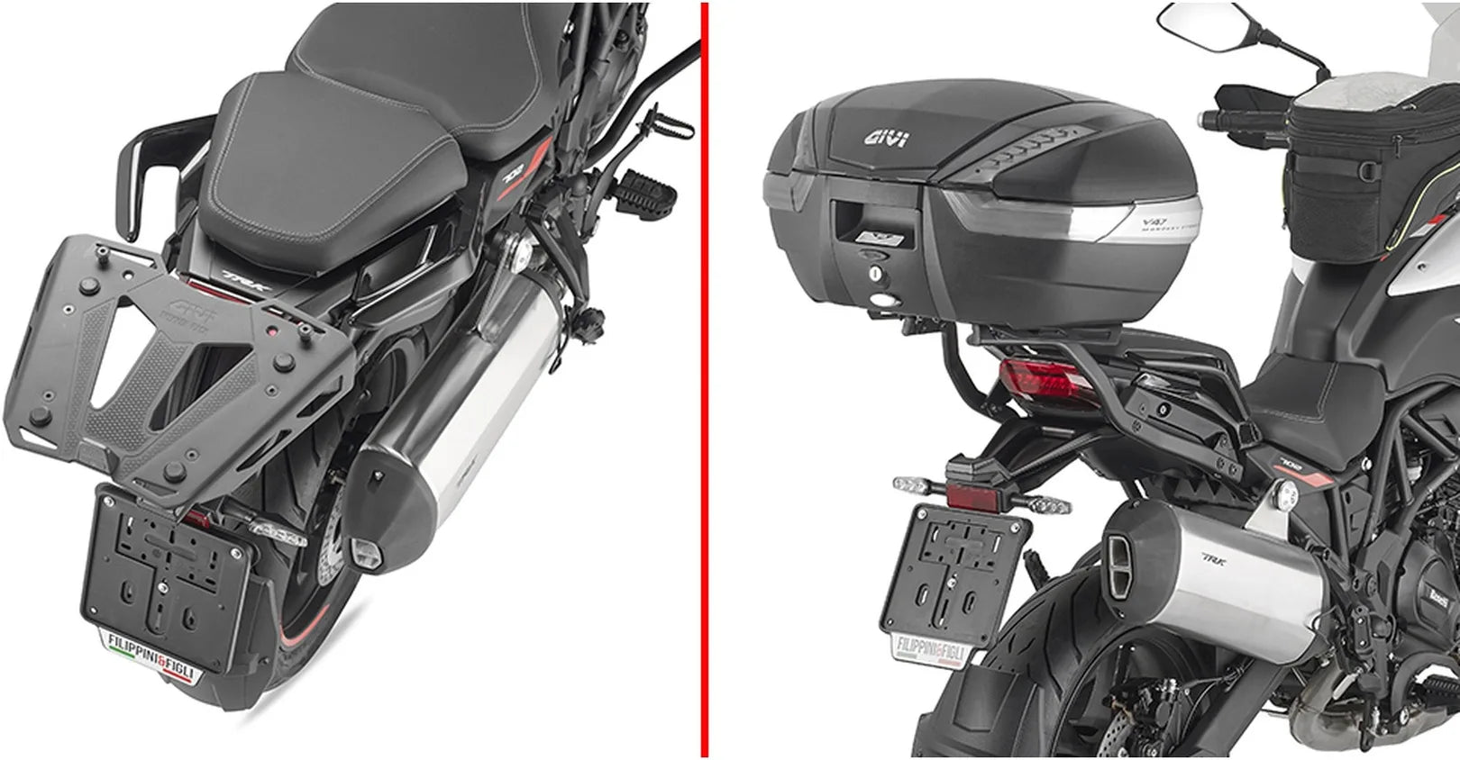 Motorradkoffer Monokey Arena Schwarz Tech 45 Lt Arena Technopolymer - Givi Kompatibel Mit Benelli Trk 702 (2023-2024)