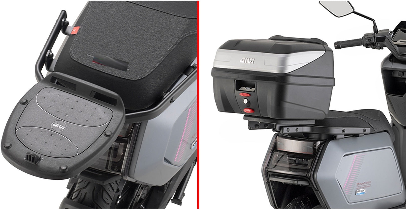 Monokey Carbon Look Top Case - 47 Lt Technopolymer - Givi Compatible With Niu Nqix 500 (2025)