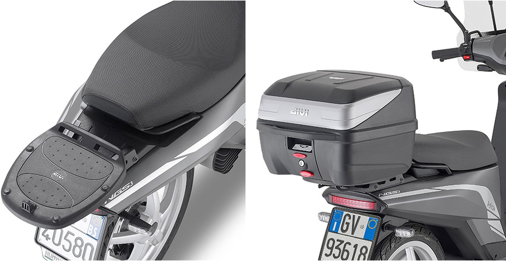 Monolock Black Tech Top Case - 30 Lt Technopolymer - Givi Compatible With Askoll Ngs3 (2020-2024)