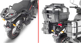 Monokey Silver Tech Top Case - 47 Lt Technopolymer - Givi Compatible With Royal Enfield Scram 411 (2022-2024)