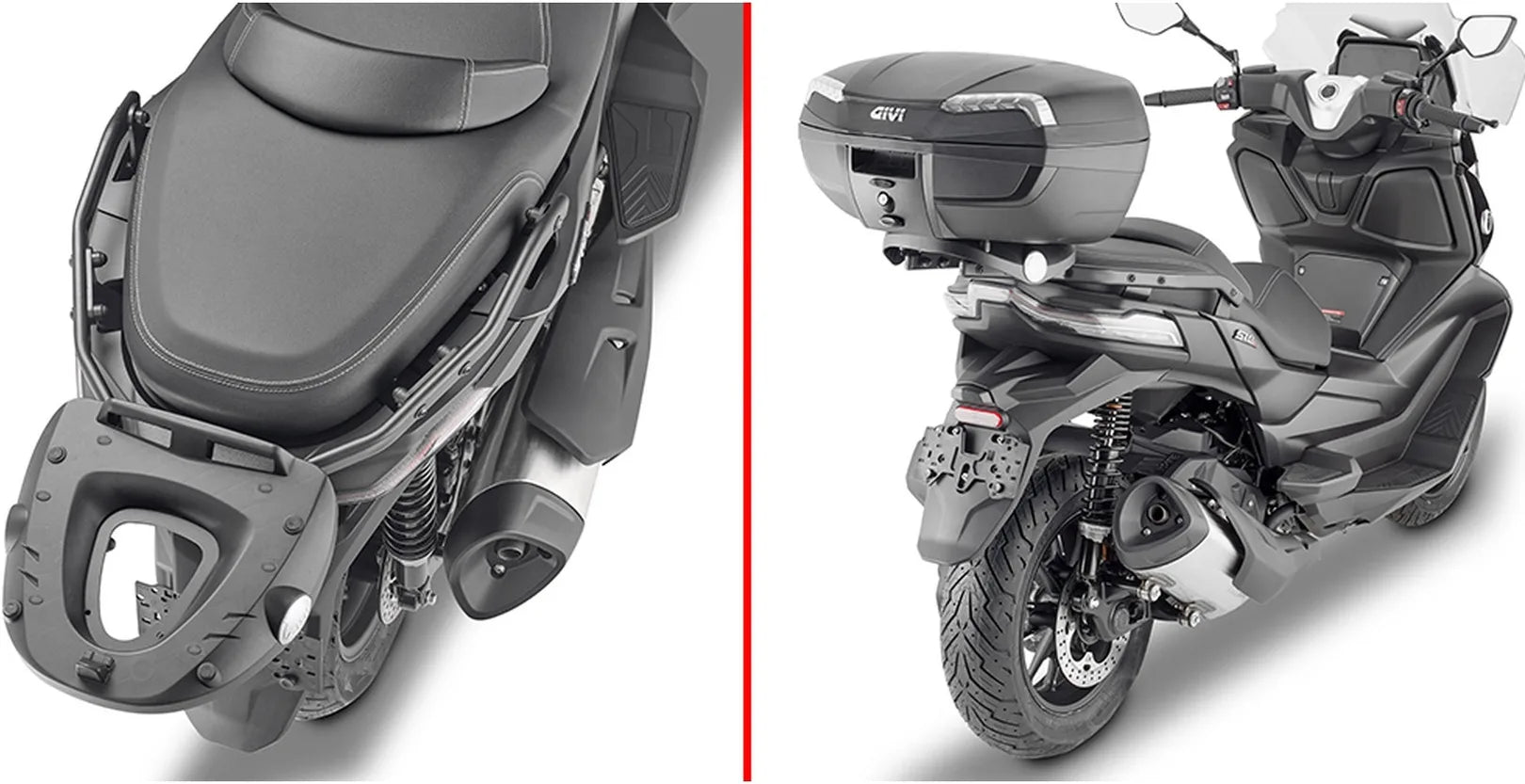 Motorradkoffer Monokey Silber Tech 47 Lt Technopolymer - Givi Kompatibel Mit Voge Sr4 350 (2022-2024)