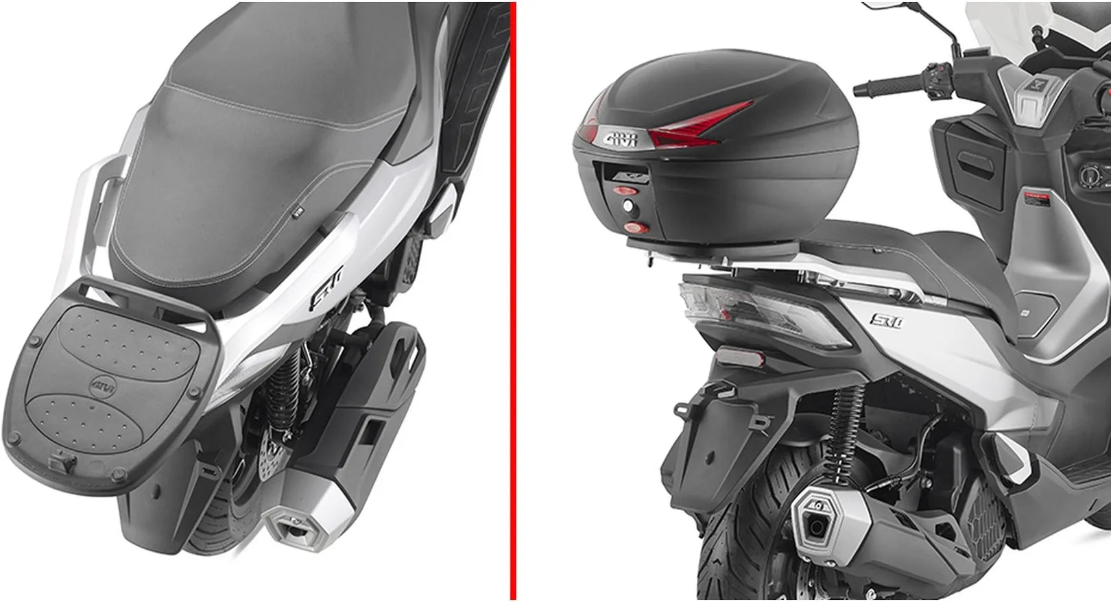 Motorradkoffer Monolock Silber 32 Lt Technopolymer - Givi Kompatibel Mit Voge Sr1 125 (2023-2024)