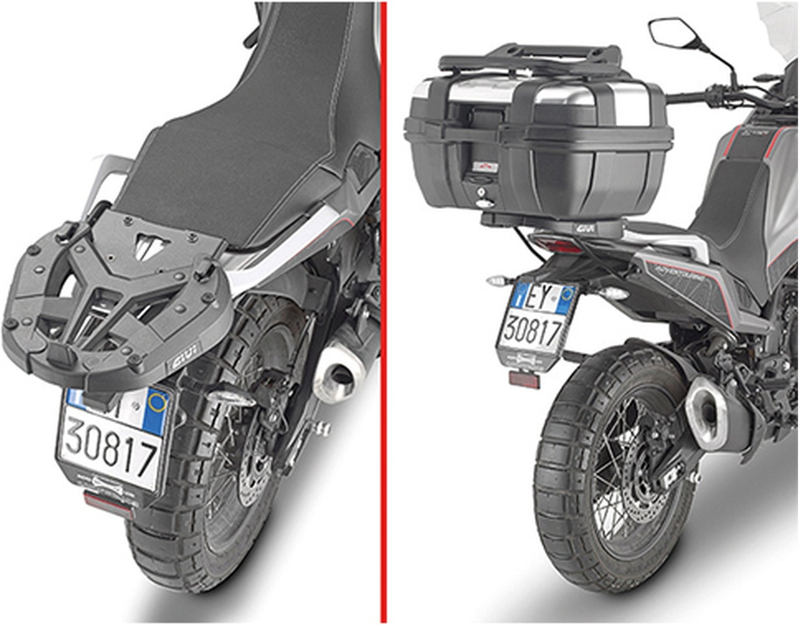 Rear Rack For Monolock Top-Case - Givi Compatible With Moto Morini X-Cape 649 (2021-2024)