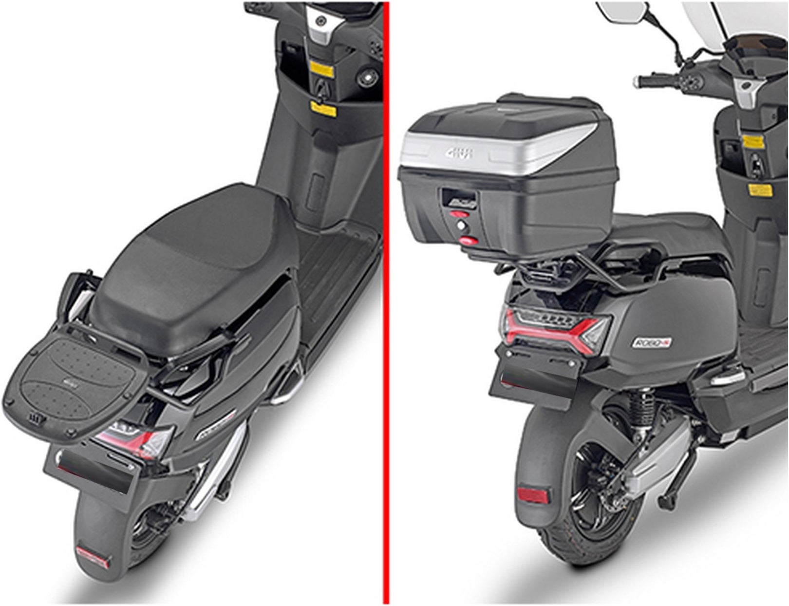 Monolock Blade Black Tech Top Case - 37 Lt Blade Technopolymer - Givi Compatible With Sunra Robo S (2021-2024)