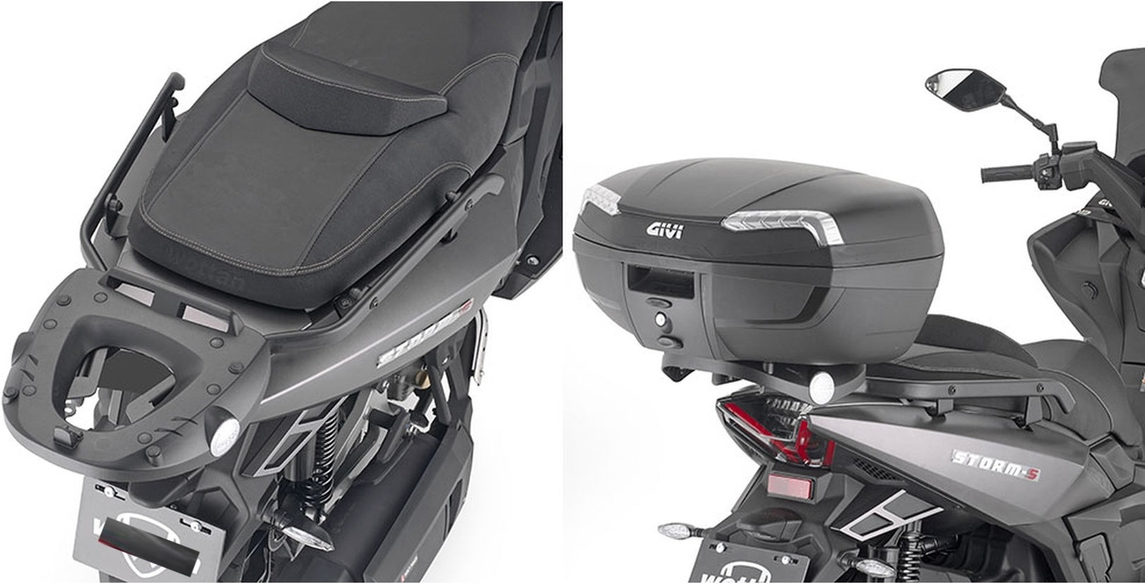 Monokey Black Top Bag - 40 Lt Nylon - Givi Compatible With Wottan Storm S 300 (2022-2024)