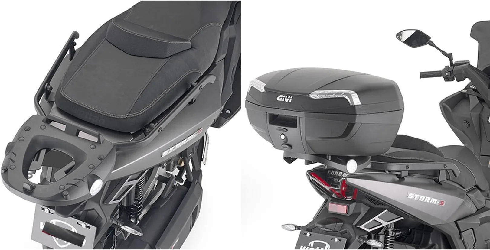Motorradkoffer Monokey Trekker Lite Schwarz 35 Lt Trekker Lite Technopolymer - Givi Kompatibel Mit Wottan Storm S 300 (2022-2024)