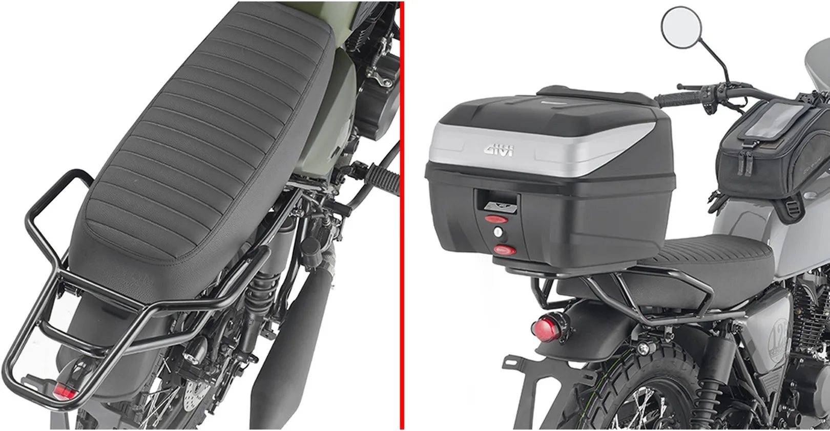 Motorradkoffer Monolock Silber 32 Lt Technopolymer - Givi Kompatibel Mit Brixton Cromwell 250 (2022-2024)