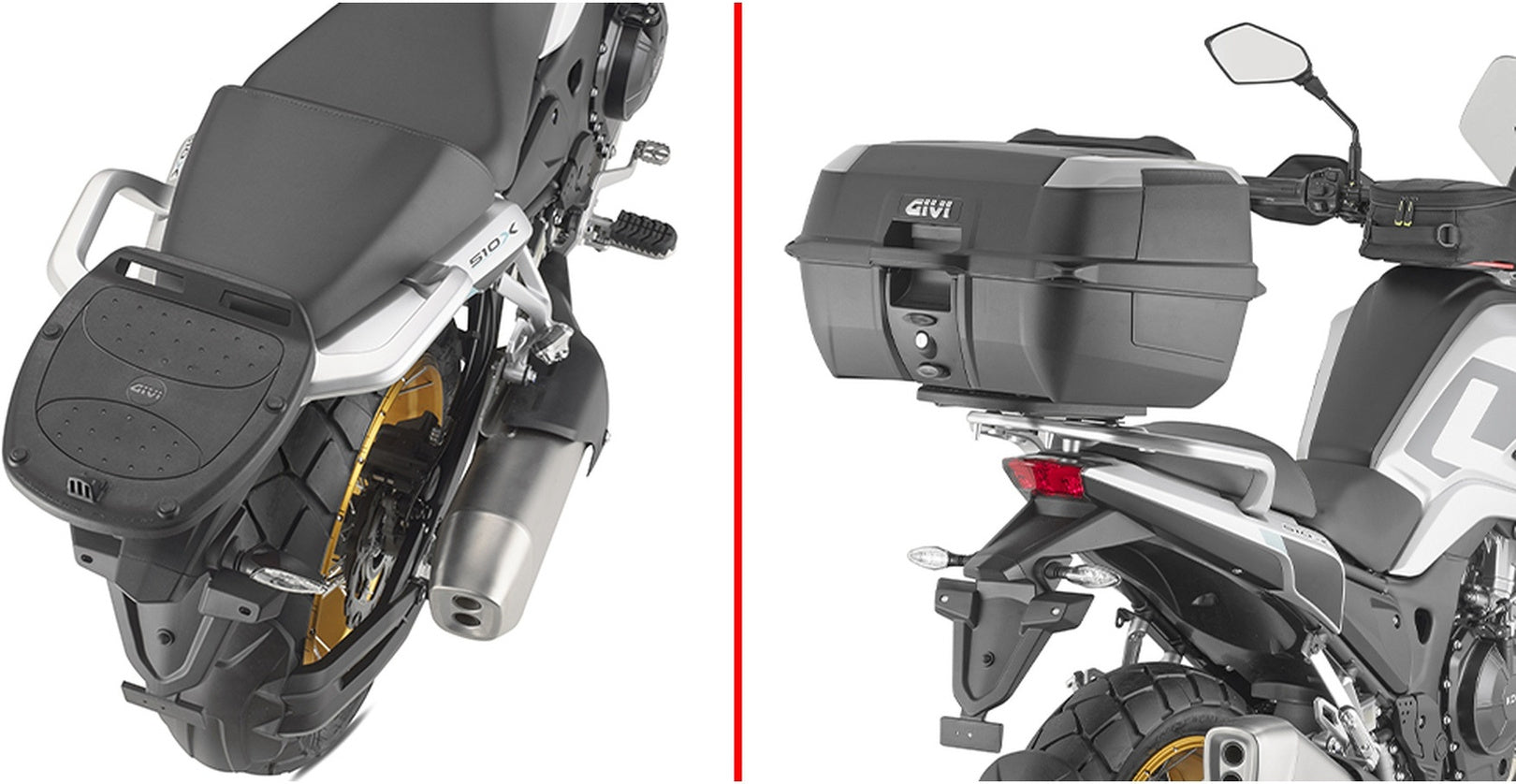 Monokey Black Top Case - 33 Lt Nylon - Givi Compatible With Kove Moto 510 X (2024)